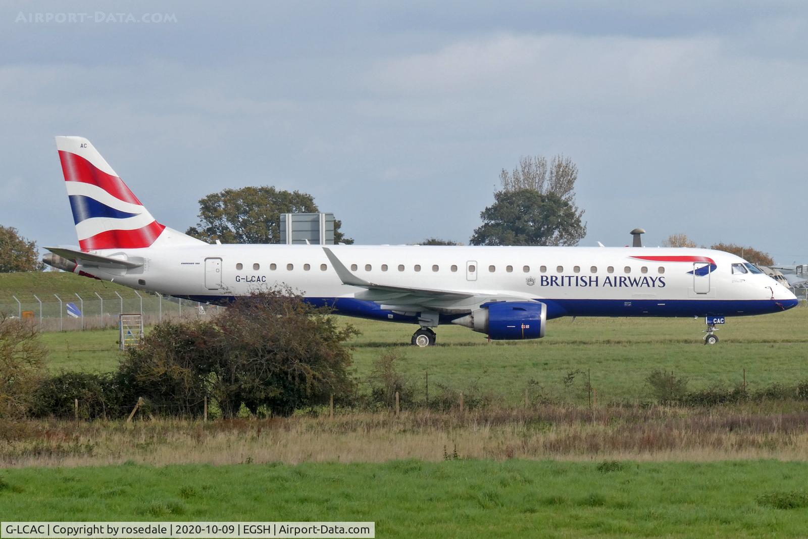 G-LCAC, 2012 Embraer 190LR (ERJ-190-100LR) C/N 19000513, Stored