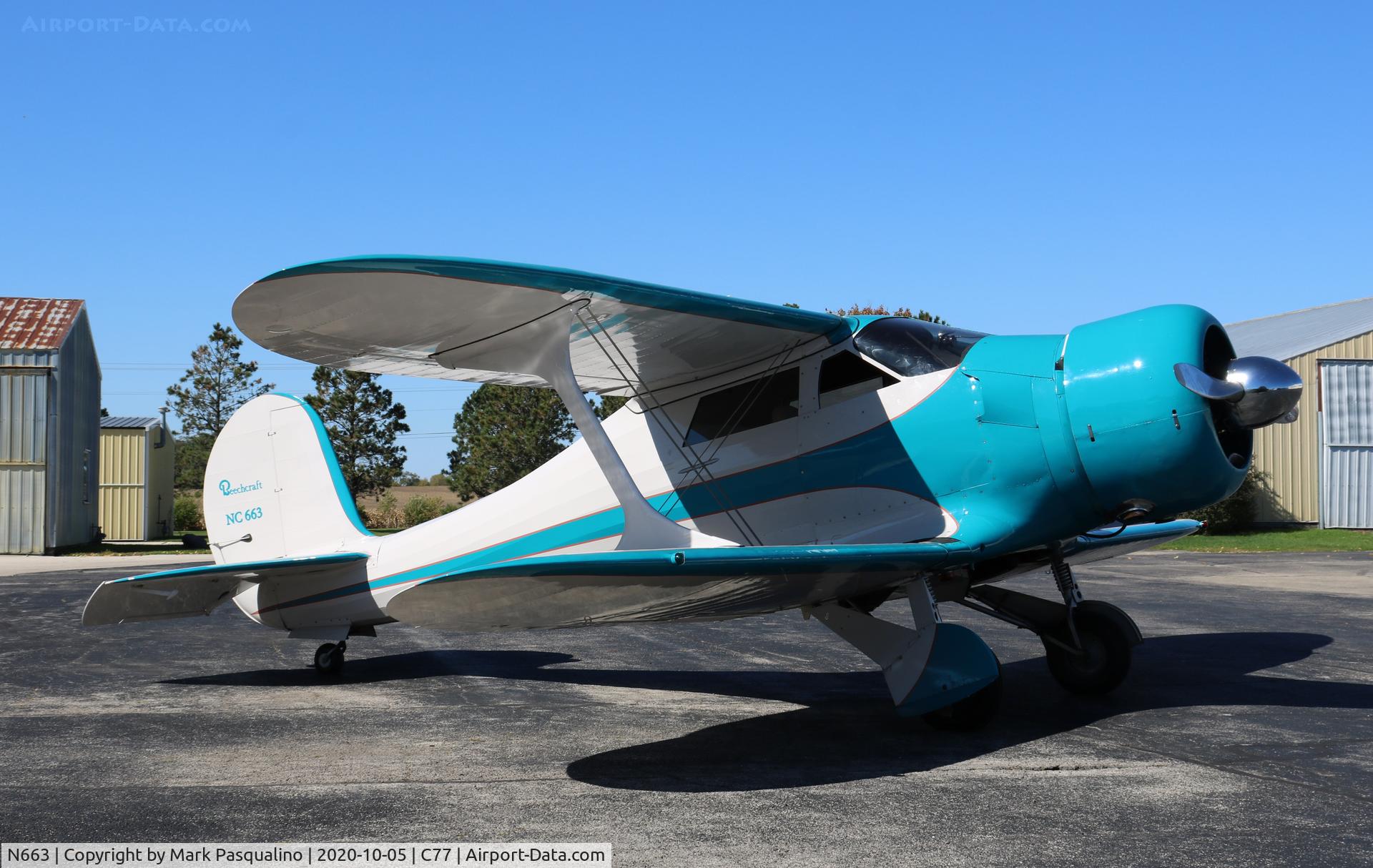 N663, 1943 Beech D17S Staggerwing C/N 4903, Beech D17S