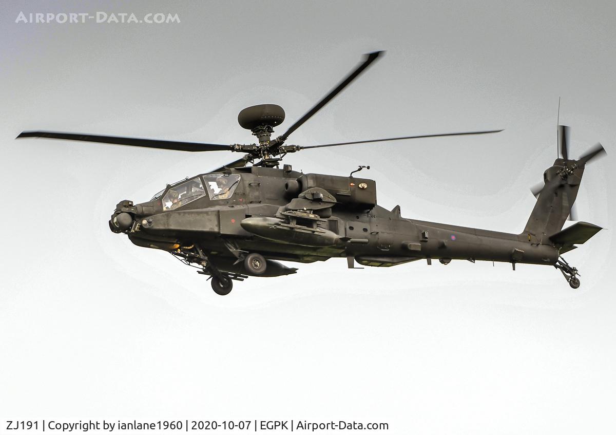 ZJ191, Westland Apache AH.1 C/N DU026/WAH026, Apache at Prestwick during Joint Warrior 2020