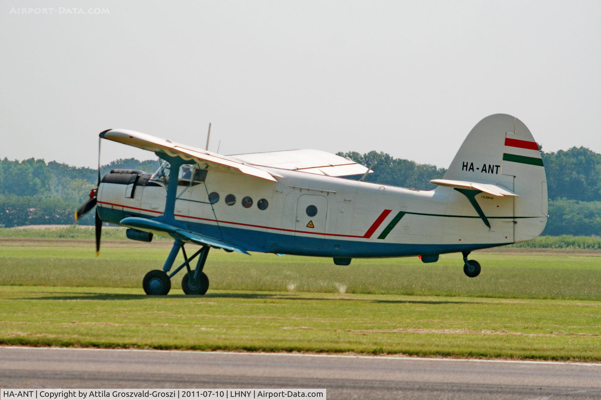HA-ANT, 1987 PZL-Mielec An-2 TD C/N 1G230-22, LHNY - Nyíregyháza Airport, Hungary