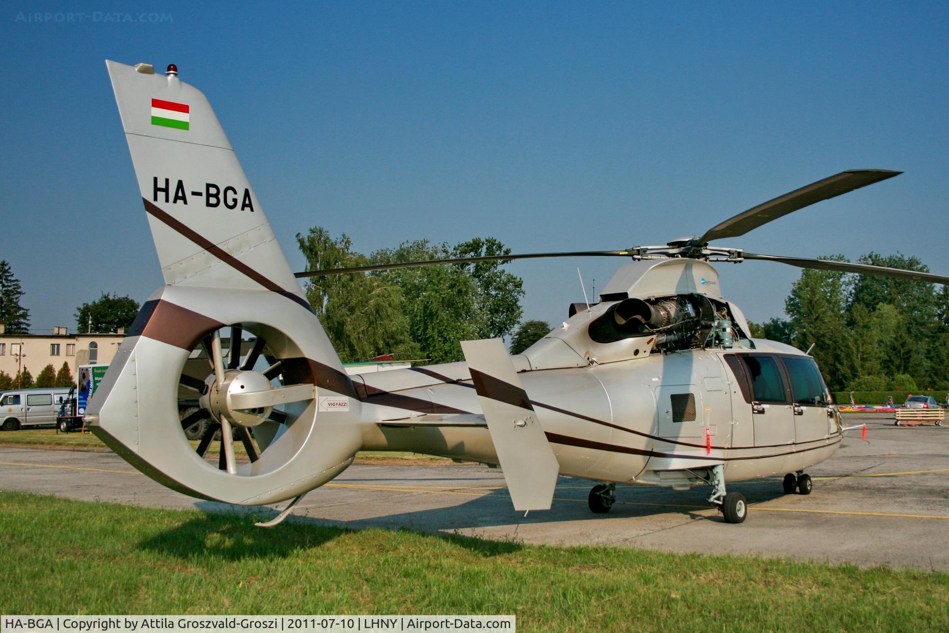 HA-BGA, Aerospatiale SA-365N Dauphin 2 C/N 6786, LHNY - Nyíregyháza Airport, Hungary