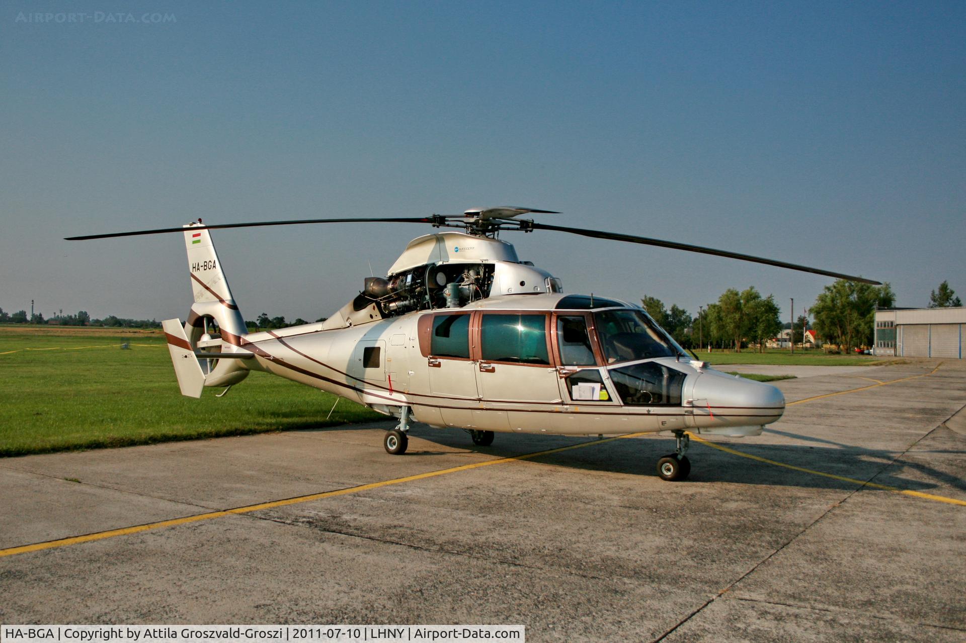 HA-BGA, Aerospatiale SA-365N Dauphin 2 C/N 6786, LHNY - Nyíregyháza Airport, Hungary