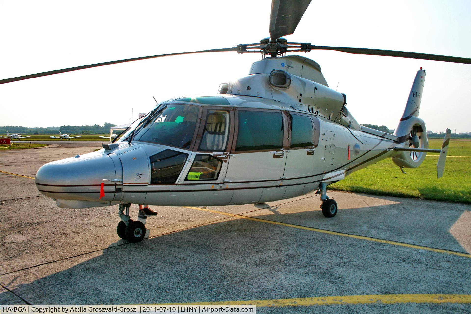 HA-BGA, Aerospatiale SA-365N Dauphin 2 C/N 6786, LHNY - Nyíregyháza Airport, Hungary
