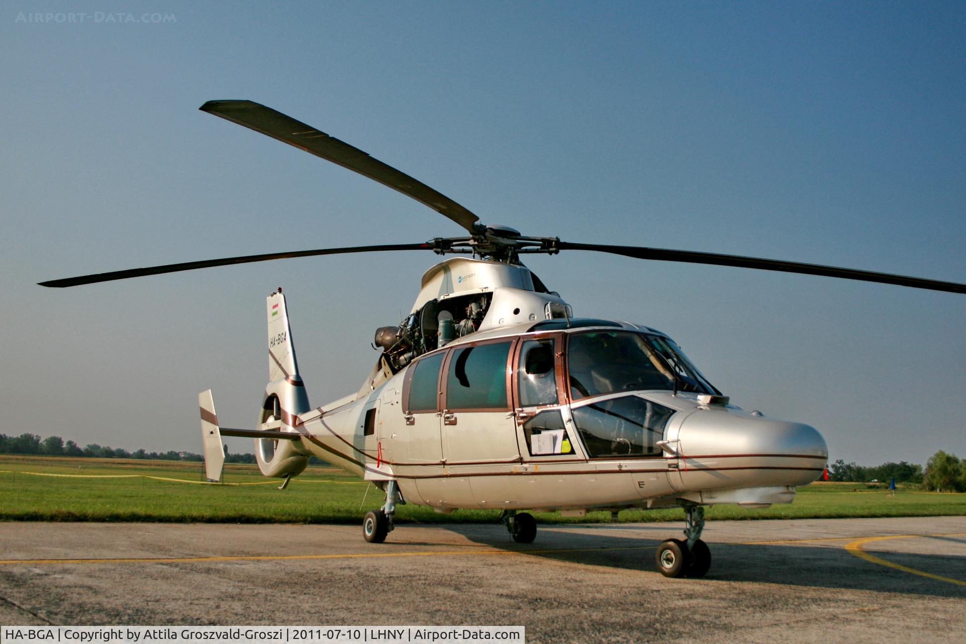 HA-BGA, Aerospatiale SA-365N Dauphin 2 C/N 6786, LHNY - Nyíregyháza Airport, Hungary