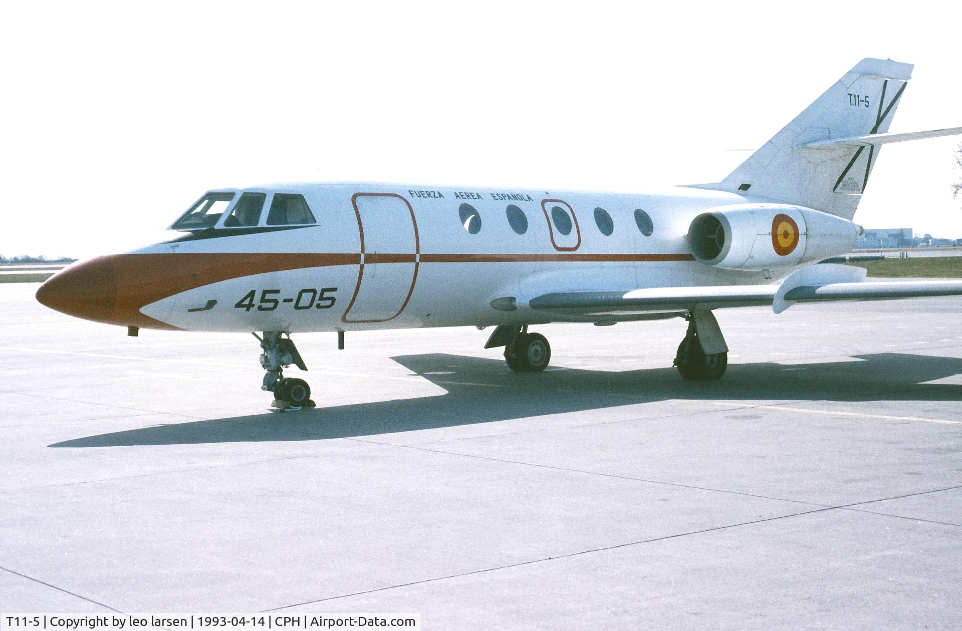 T11-5, 1985 Dassault Falcon (Mystere) 20F C/N 475, Copenhagen 14.4.1993