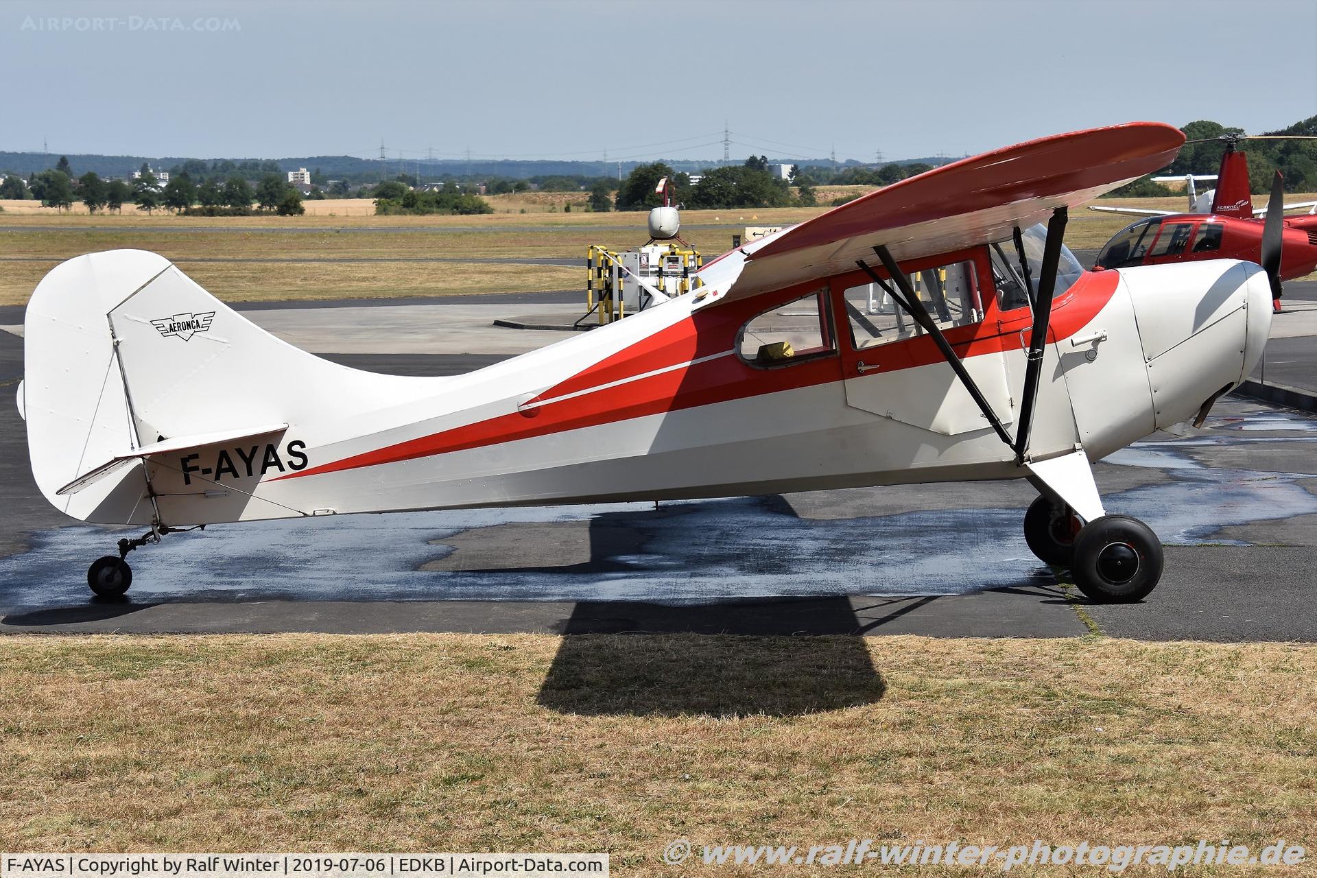 F-AYAS, 1947 Aeronca 11AC Chief C/N 11AC-S-50, Aeronca 11AC-S Chief Scout - Private - AC-S50 - F-AYAS - 06.07.2019 - EDKB