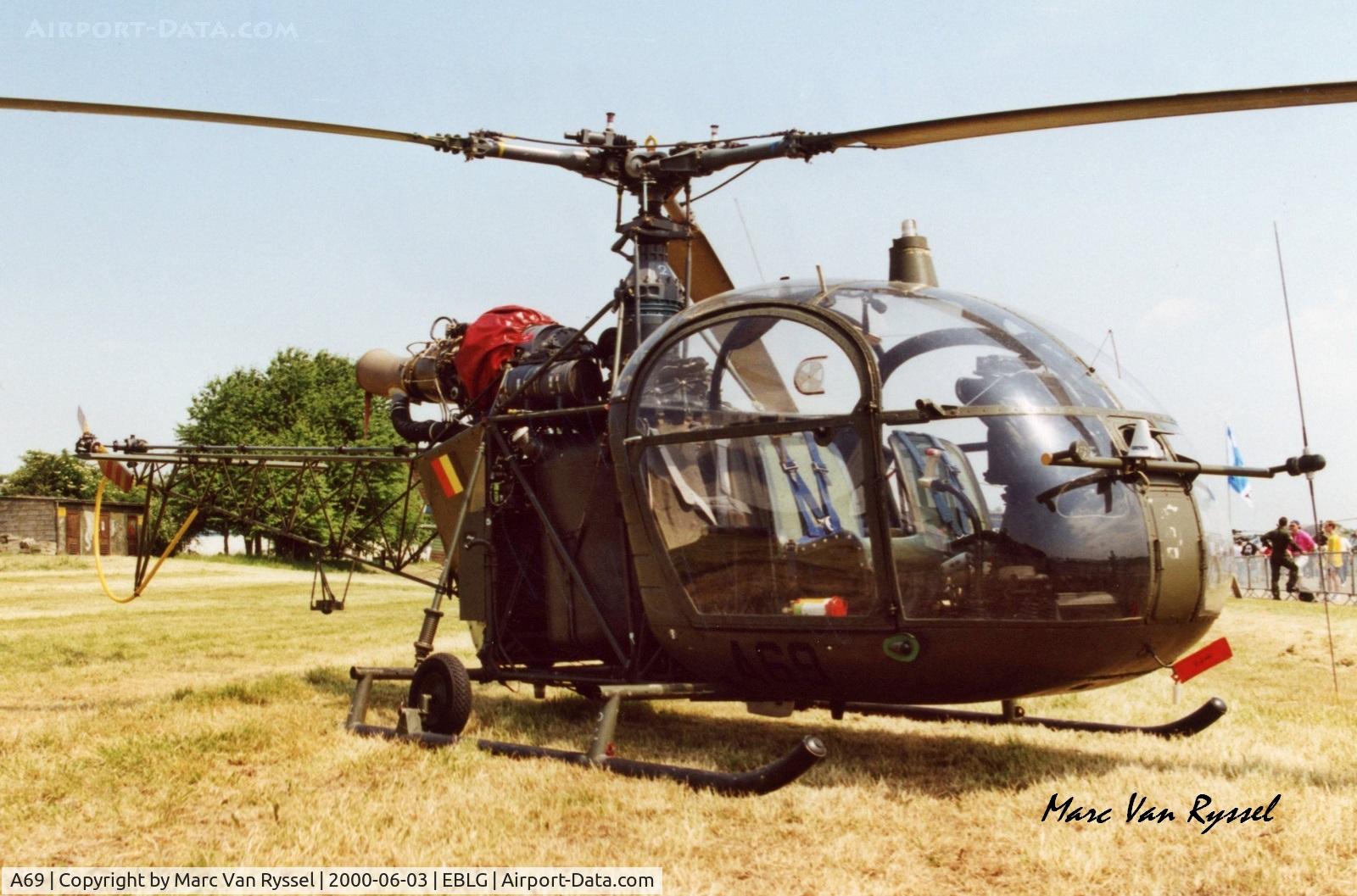 A69, 1968 Sud Aviation SA-318C Alouette II C/N 2072/688C-A148, Heli Days Bierset 2000.