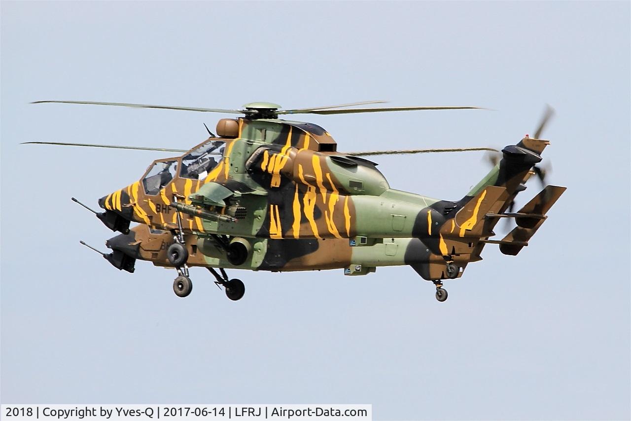2018, Eurocopter EC-665 Tigre HAP C/N 2018, Eurocopter EC-665 Tigre HAP, On final rwy 26, Landivisiau Naval Air Base (LFRJ) Tiger Meet 2017