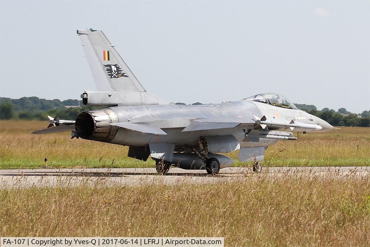 FA-107, 1980 SABCA F-16AM Fighting Falcon C/N 6H-107, SABCA F-16AM Fighting Falcon, Taxiing to flight line, Landivisiau Naval Air Base (LFRJ) Tiger Meet 2017