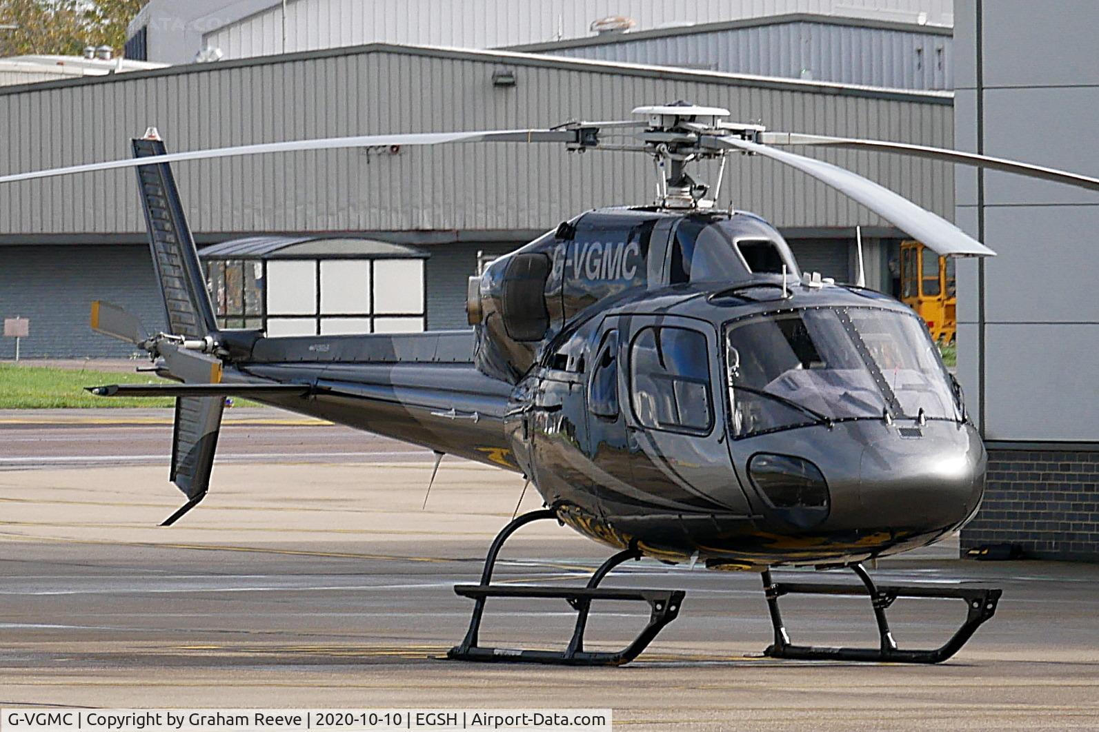 G-VGMC, 2001 Eurocopter AS-355N Ecureuil 2 C/N 5693, Parked at Norwich.