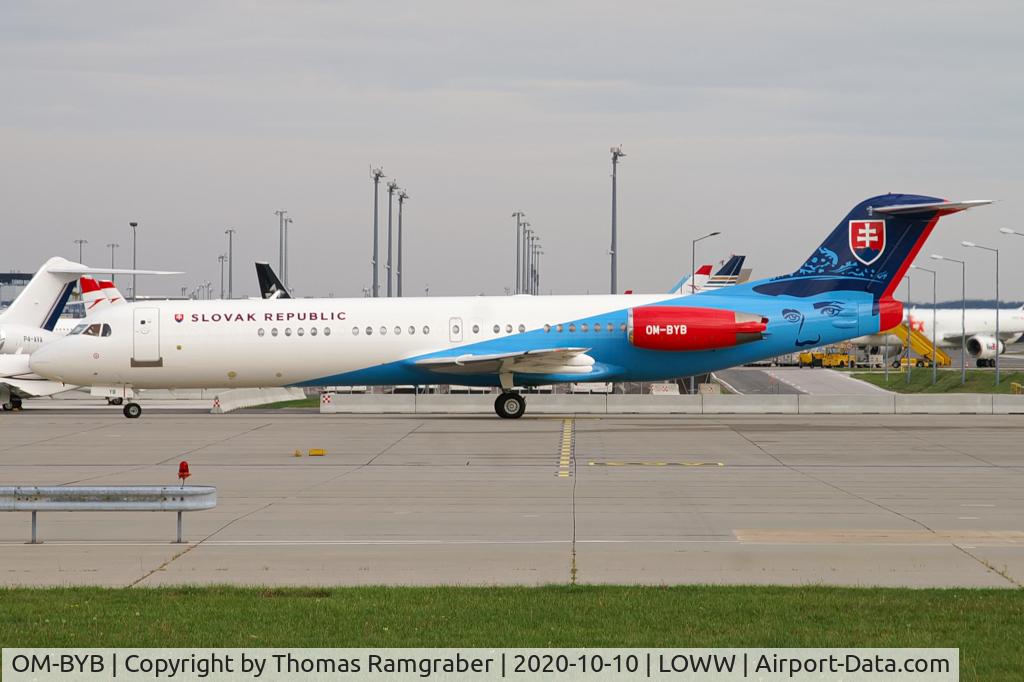 OM-BYB, 1992 Fokker 100 (F-28-0100) C/N 11403, Slovakia - Government Fokker 100