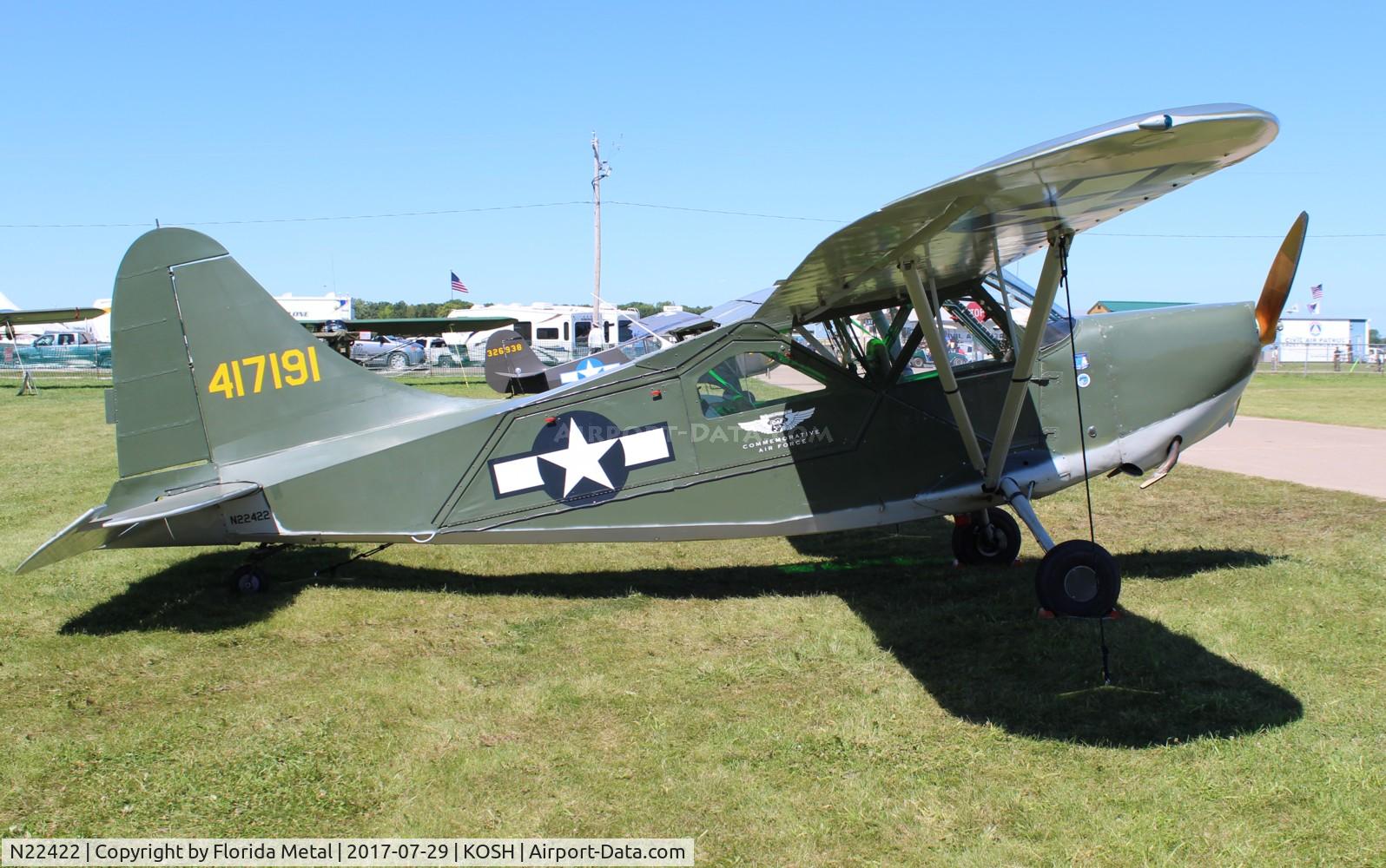 N22422, Stinson L-5B Sentinel C/N 44-17191A, Stinson L-5B