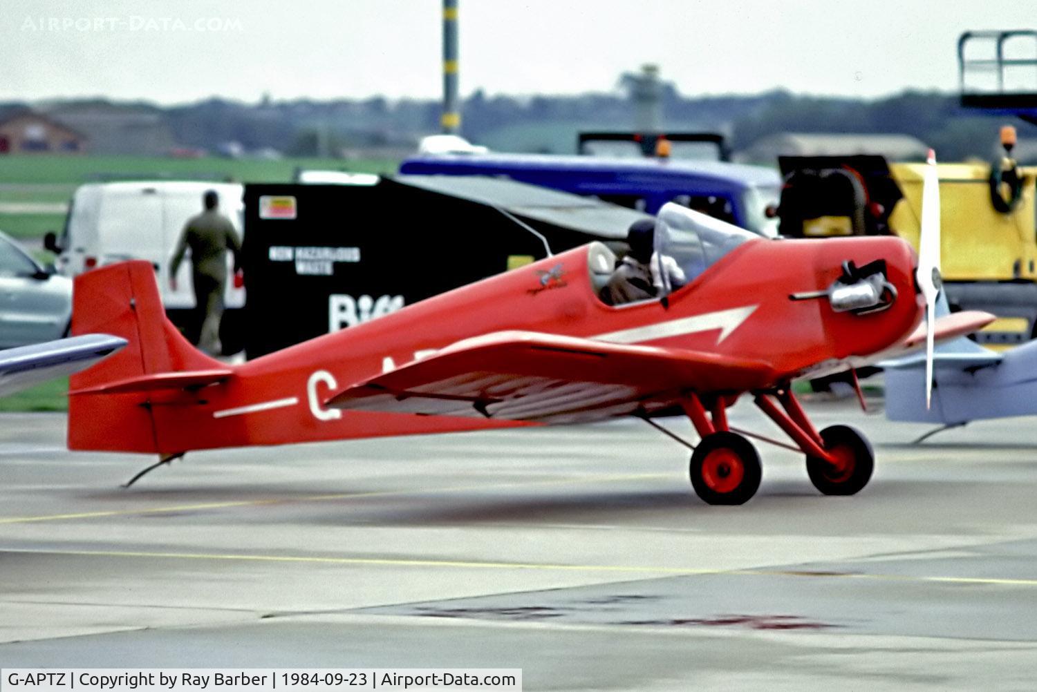 G-APTZ, 1959 Rollason Druine D.31 Turbulent C/N PFA 508, G-APTZ   Rollason D.31 Turbulent [PFA 508] (Place unknown) @ 23/09/1984