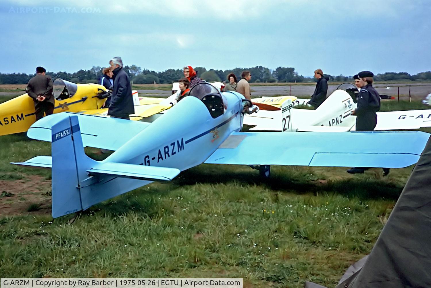 G-ARZM, 1962 Rollason Druine D.31 Turbulent C/N PFA 581, G-ARZM   Rollason D.31 Turbulent [PFA 581] Dunkeswell~G 26/05/1975