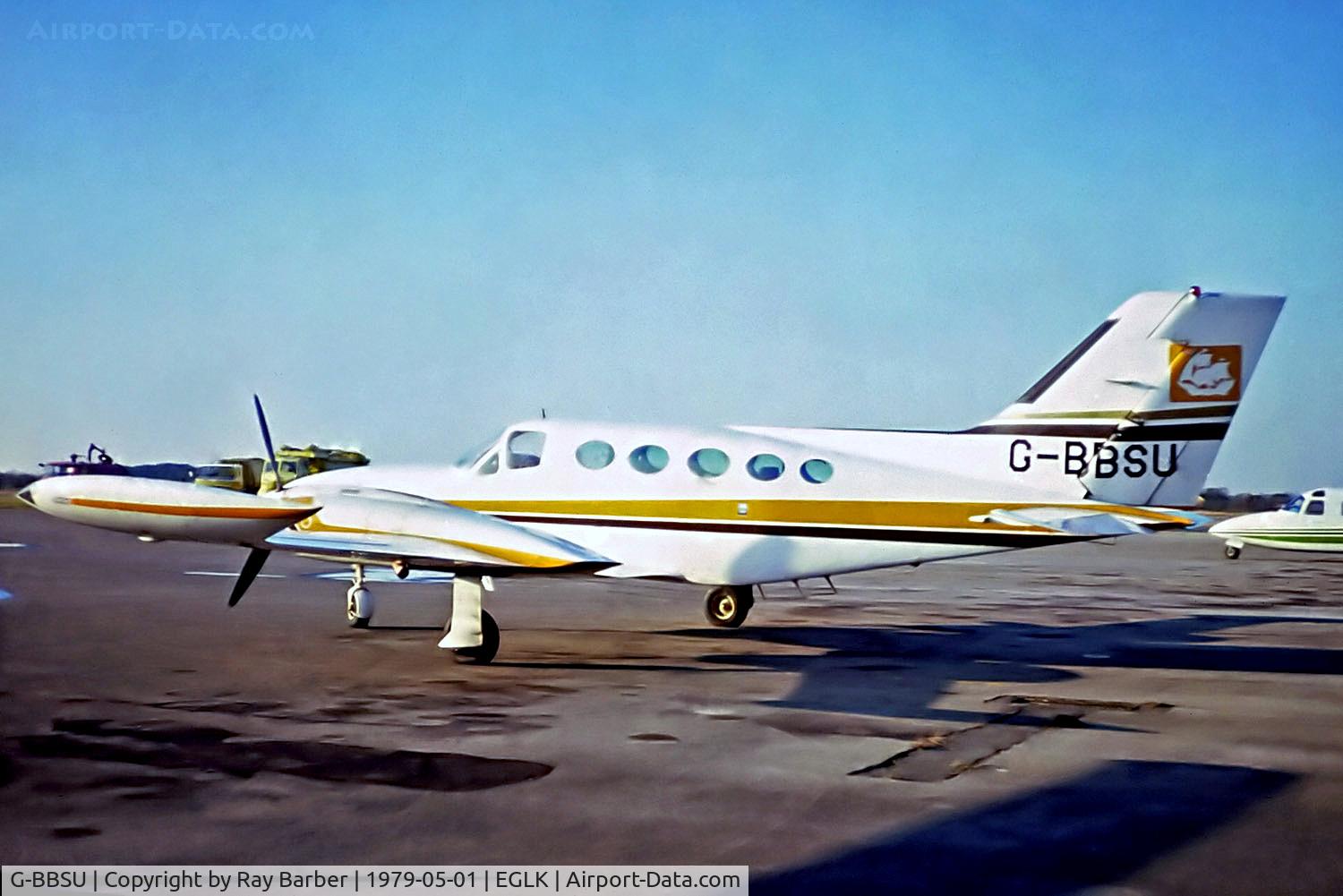 G-BBSU, 1974 Cessna 421B Golden Eagle C/N 421B-0605, G-BBSU   Cessna 421B Golden Eagle [421B-0605] Blackbushe~G @ 01/05/1979