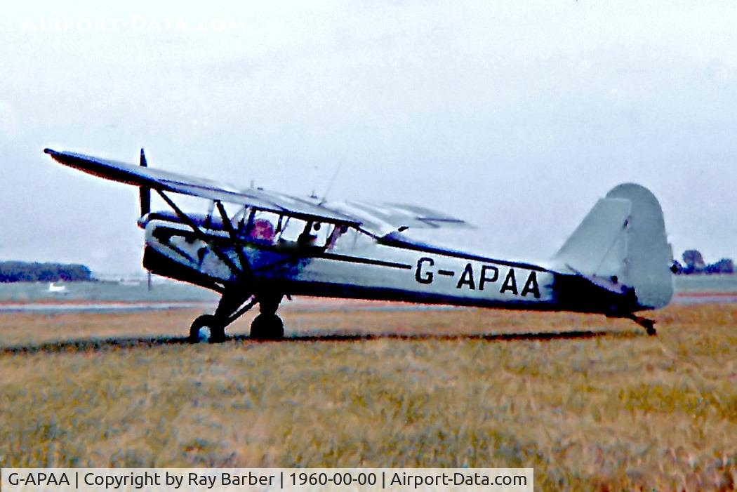 G-APAA, 1956 Auster J-5R Alpine C/N 3303, G-APAA   Auster J-5R Alpine [3303] (Place & Date unknown} @ 1960's