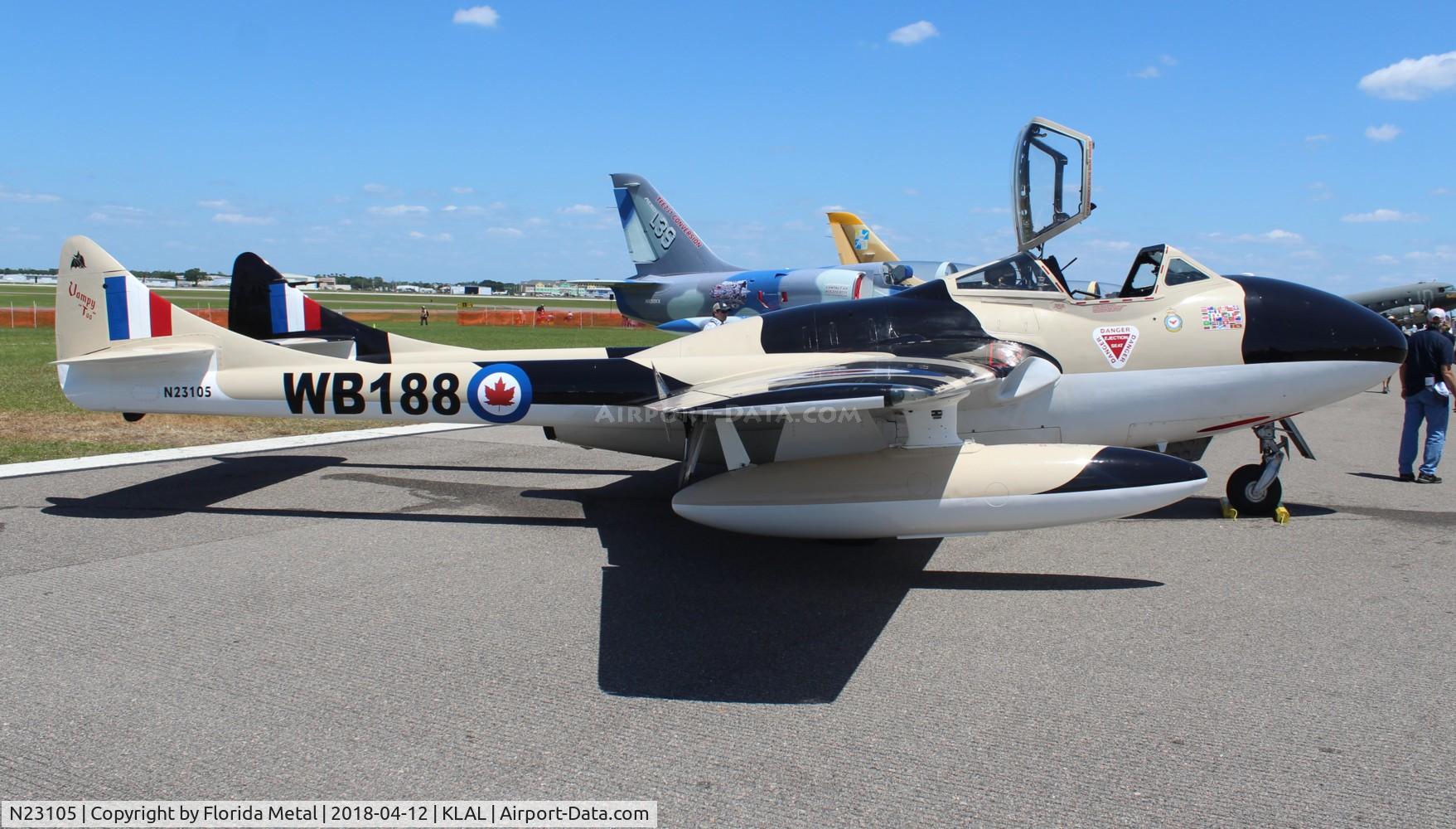 N23105, 1959 De Havilland (F+W Emmen) Vampire T55 (DH-115) C/N 982, Vampire