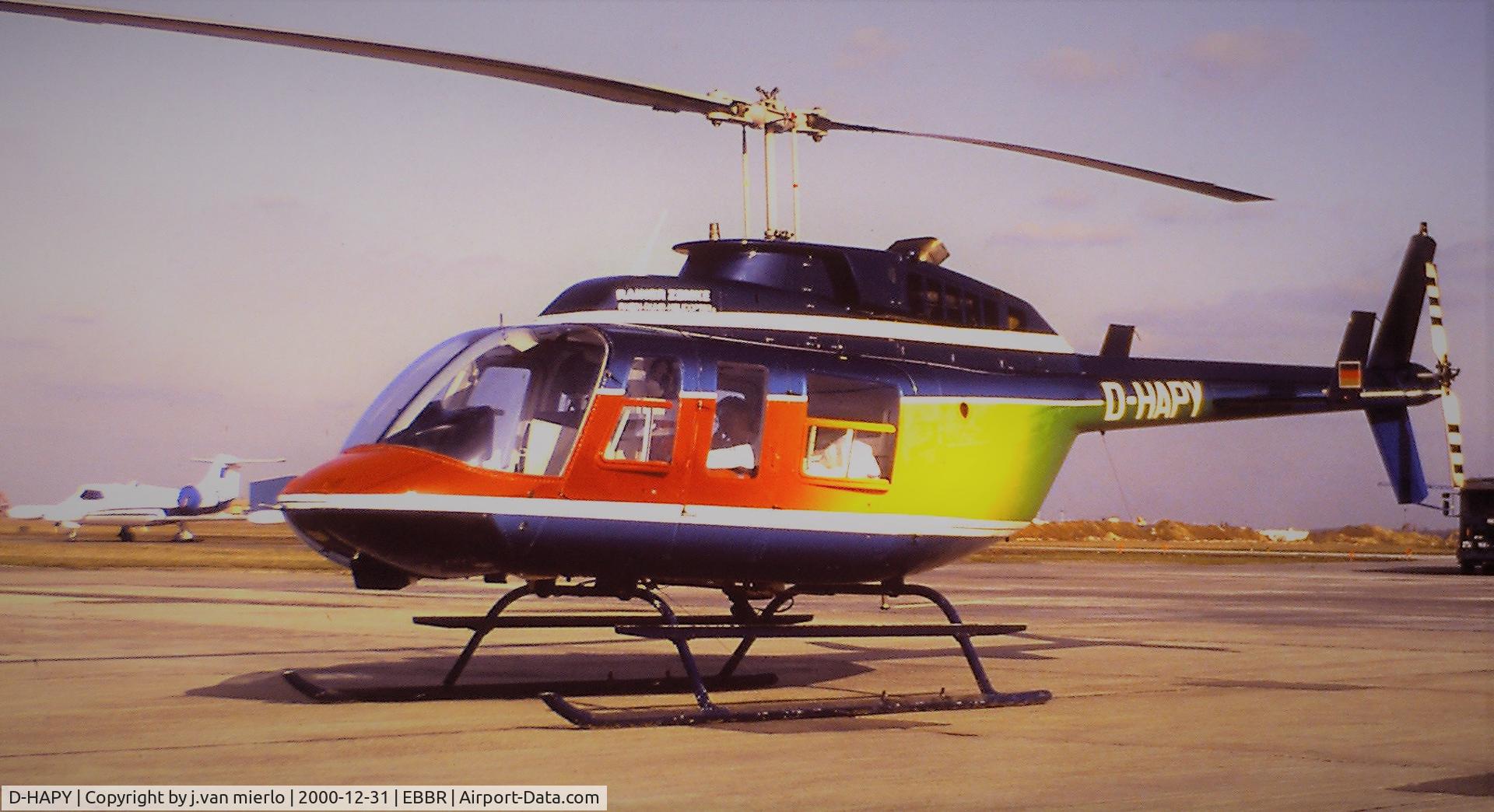 D-HAPY, Bell 206L-3 LongRanger III C/N 51040, Brussels G.A.T. late '90s scan from slide