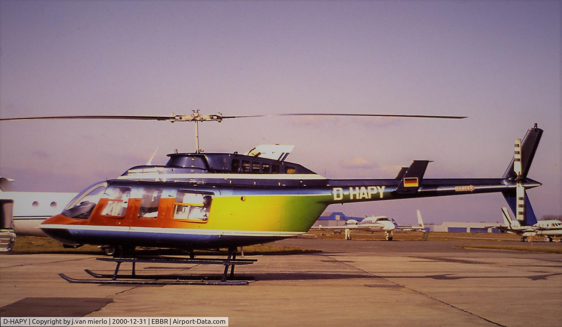 D-HAPY, Bell 206L-3 LongRanger III C/N 51040, Brussels G.A.T. late '90s scan from slide