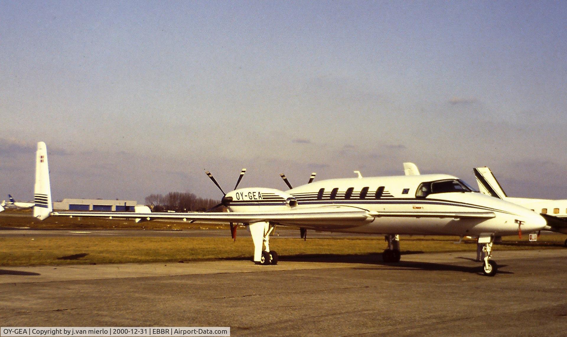 OY-GEA, 1990 Beechcraft 2000 Starship C/N NC-8, Scan from slide