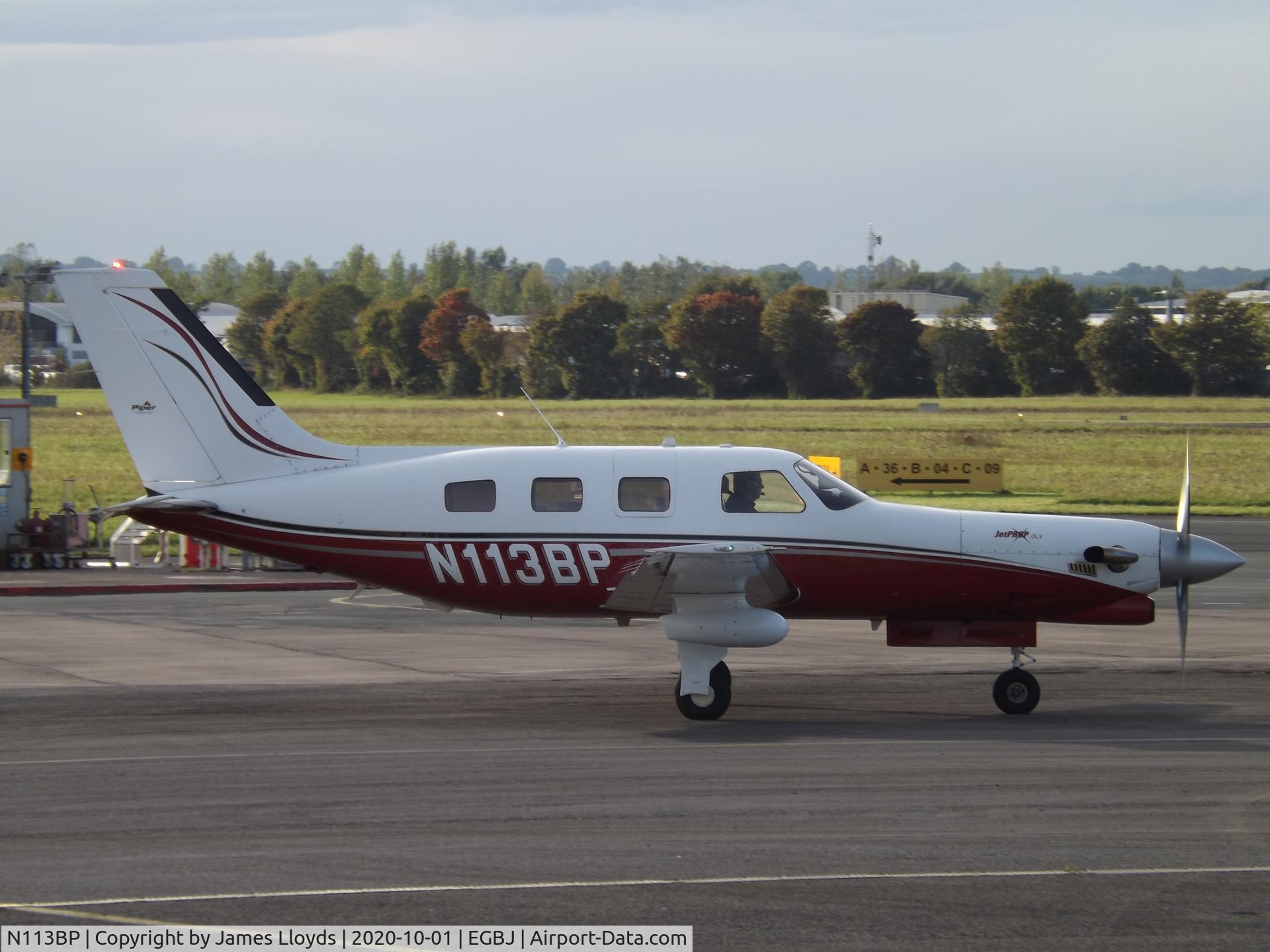 N113BP, 2004 Piper PA-46-350P Malibu Mirage C/N 4636363, Taxing out at Gloucestershire Airport