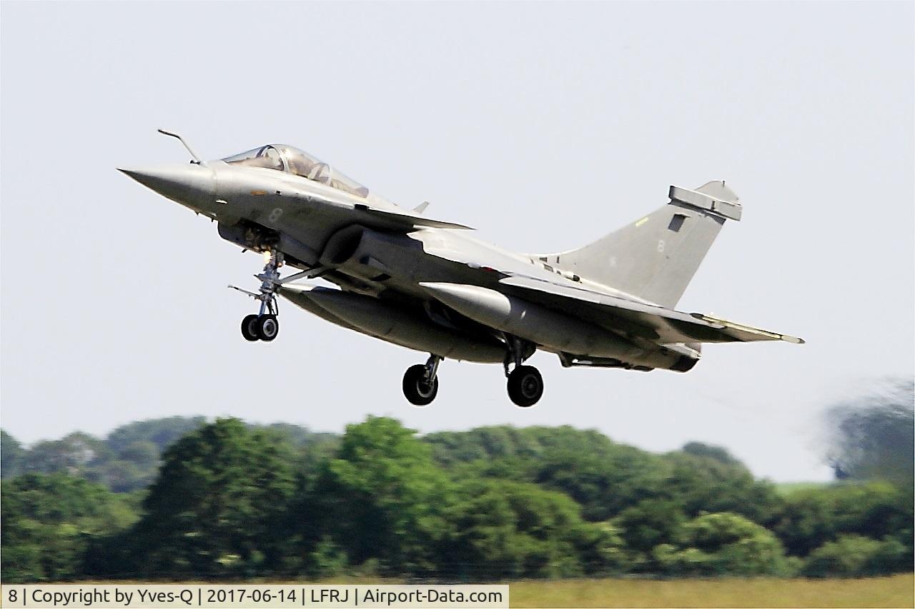 8, Dassault Rafale M C/N 8, Dassault Rafale M, Take off rwy 26, Landivisiau Naval Air Base (LFRJ) Tiger Meet 2017