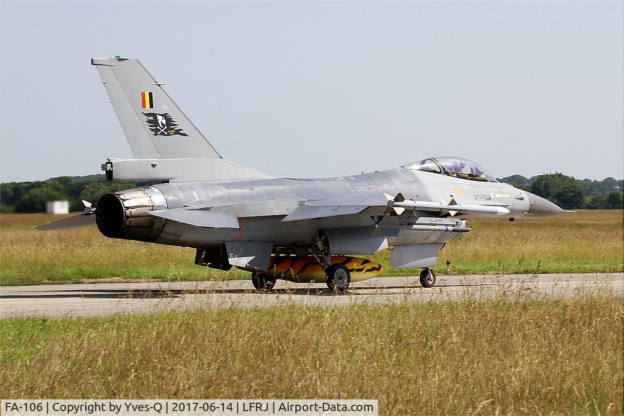FA-106, SABCA F-16AM Fighting Falcon C/N 6H-106, SABCA F-16AM Fighting Falcon, Taxiing to flight line, Landivisiau Naval Air Base (LFRJ) Tiger Meet 2017