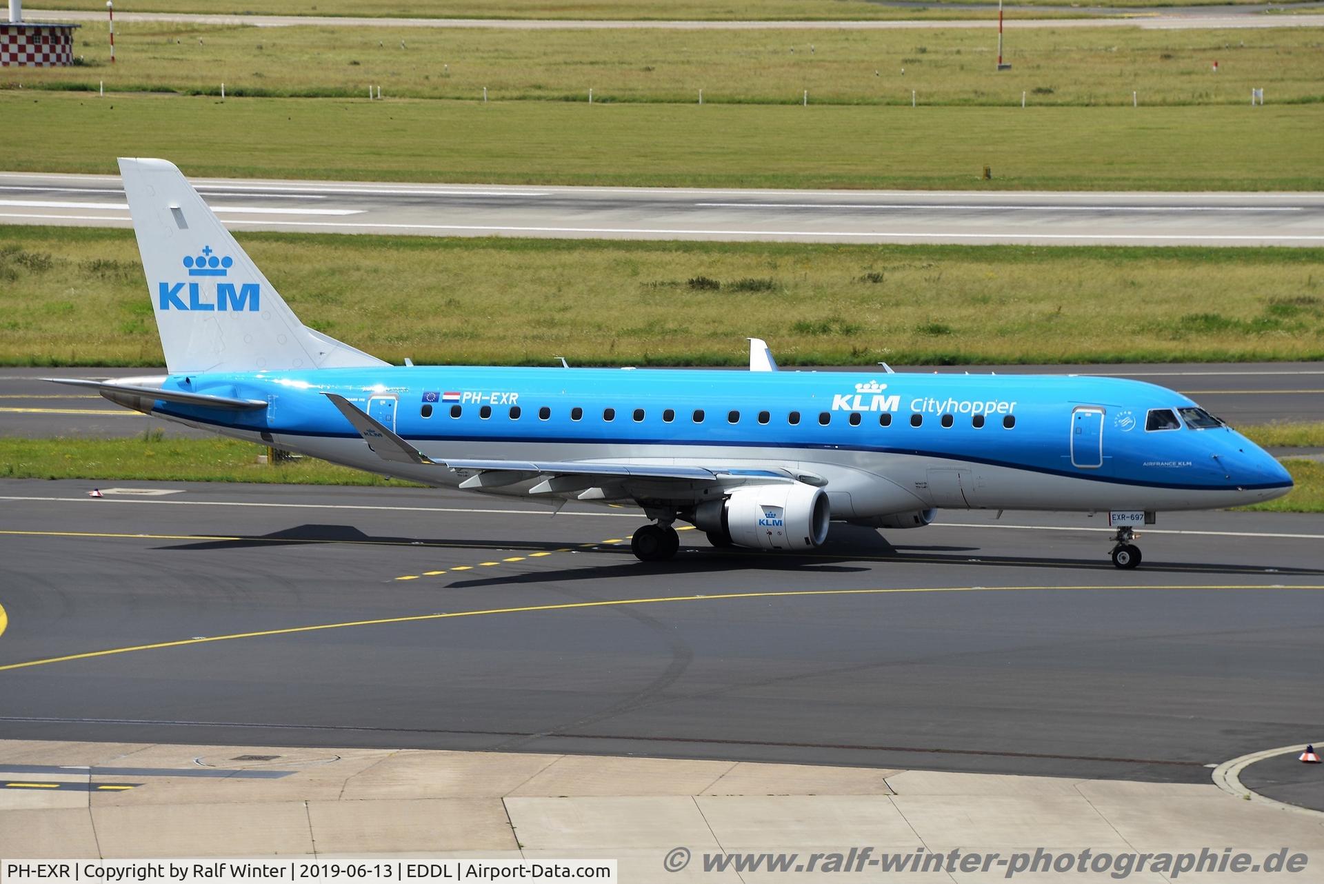 PH-EXR, 2017 Embraer 175STD (ERJ-170-200STD) C/N 17000697, Embraer ERJ-175STD 170-200 - WA KLC KLM Cityhopper - 17000697 - PH-EXR - 13.06.2019 - DUS