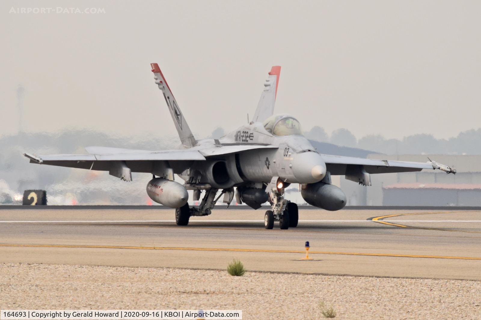 164693, McDonnell Douglas F/A-18C Hornet C/N 1127, (WT-03) Taxiing on Golf. VMFA-232 