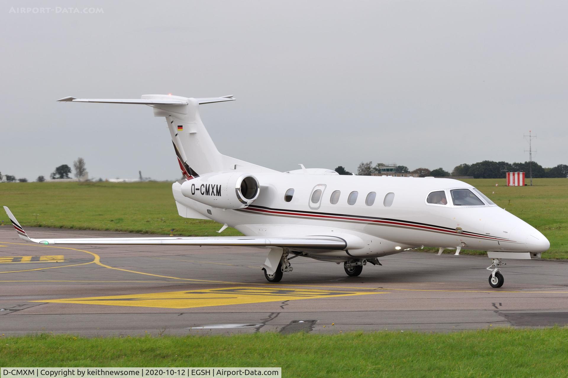 D-CMXM, 2020 Embraer EMB-505 Phenom 300 C/N 50500561, Arriving at Norwich from Hamburg.