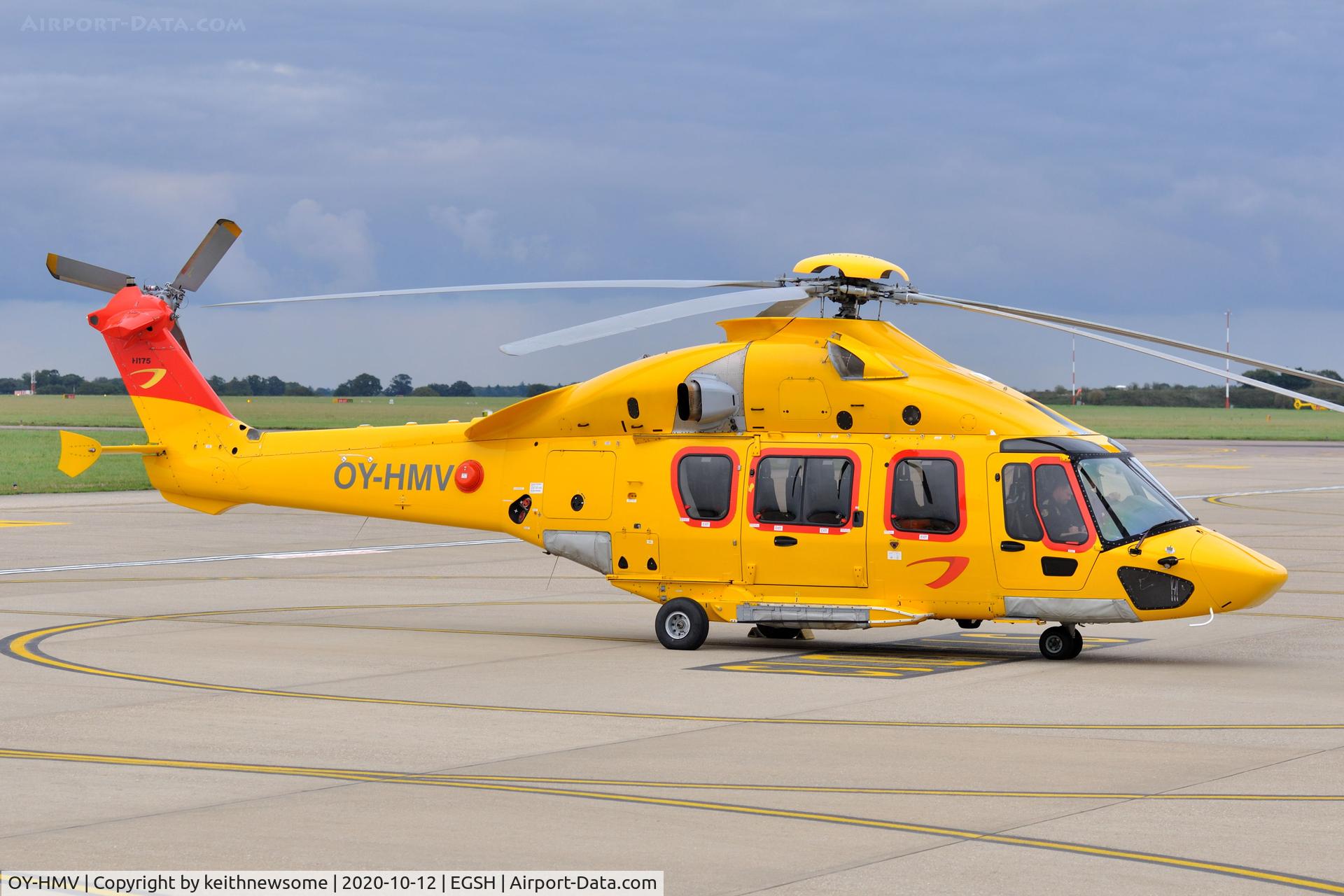 OY-HMV, 2016 Airbus Helicopters EC-175B C/N 5016, Arrived at Norwich from Esbjerg.