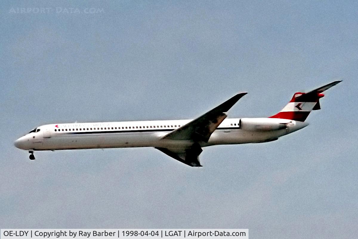 OE-LDY, 1984 McDonnell Douglas MD-82 (DC-9-82) C/N 49115, OE-LDY   McDonnell Douglas DC-9-82 (MD82) [49115] (Austrian Airlines) Athens-Hellinikon~SX 04/04/1998