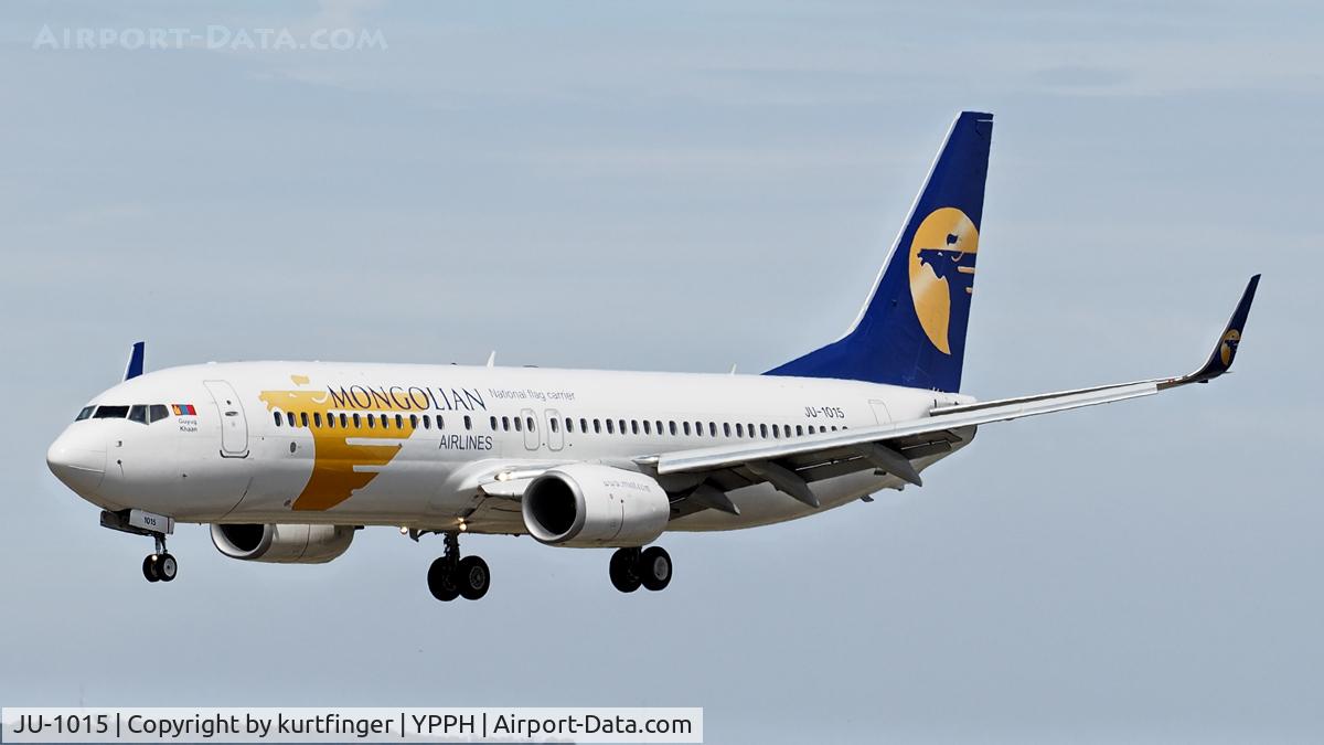 JU-1015, 2014 Boeing 737-8SH C/N 41318, Boeing 737-8SH sn 41318 ln 4902. Mongolian Airlines MIAT JU-1015, repatriation flight. YPPH 07/10/2020.