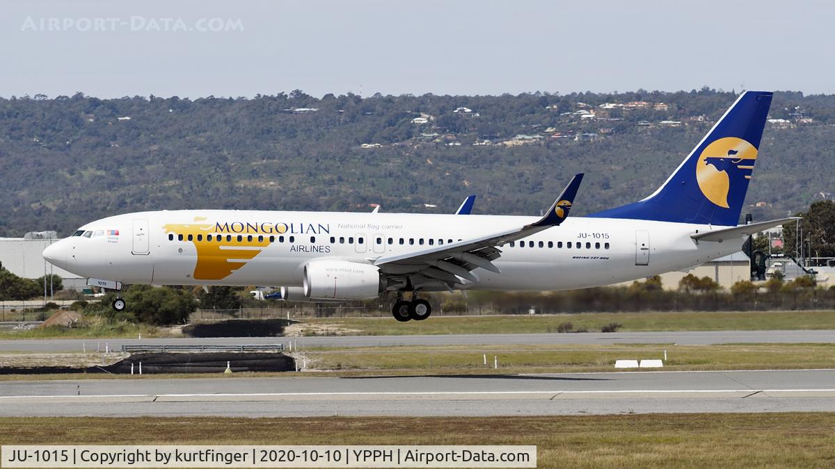 JU-1015, 2014 Boeing 737-8SH C/N 41318, Boeing 737-8SH sn 41318 ln 4902. Mongolian Airlines MIAT JU-1015. YPPH 07/10/2020.