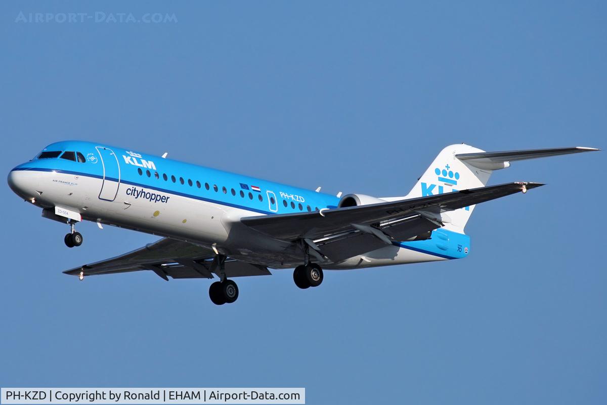 PH-KZD, 1997 Fokker 70 (F-28-0070) C/N 11582, at eham