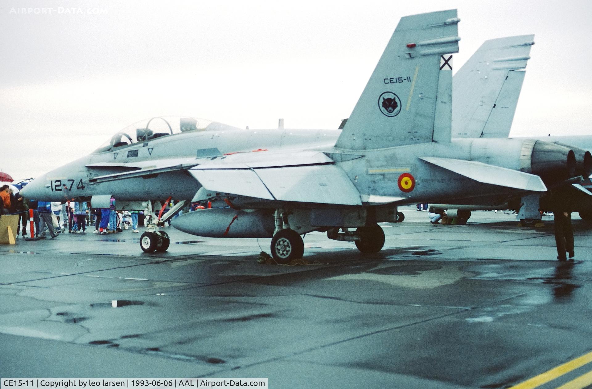 CE15-11, 1987 McDonnell Douglas EF-18BM Hornet C/N 0541/B091, Aalborg 6.6.1993
