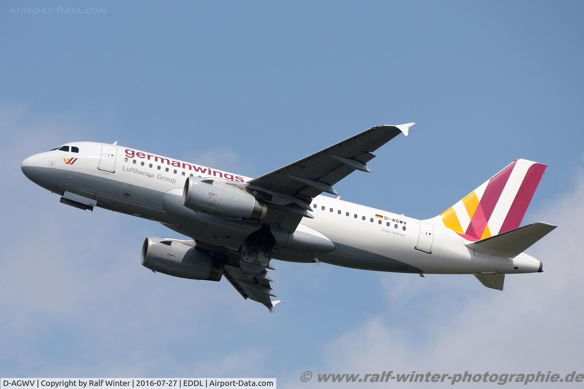 D-AGWV, 2013 Airbus A319-132 C/N 5467, Airbus A319-112 - 4U GWI Germanwings - 5467 - D-AGWV - 27.07.2016 - DUS
