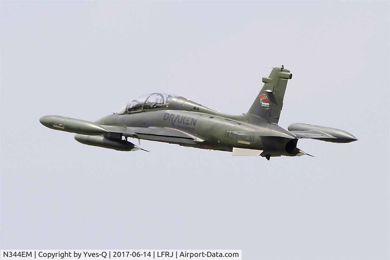 N344EM, 1991 Aermacchi MB-339CB C/N 6801/174, Aermacchi MB-339CB, Climbing from rwy 26, Landivisiau Naval Air Base (LFRJ) Tiger Meet 2017