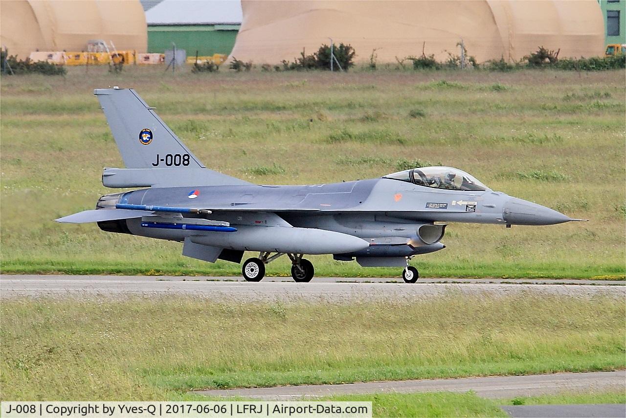J-008, General Dynamics F-16AM Fighting Falcon C/N 6D-164, General Dynamics F-16AM Fighting Falcon, Taxiing to flight line, Landivisiau Naval Air Base (LFRJ) Tiger Meet 2017