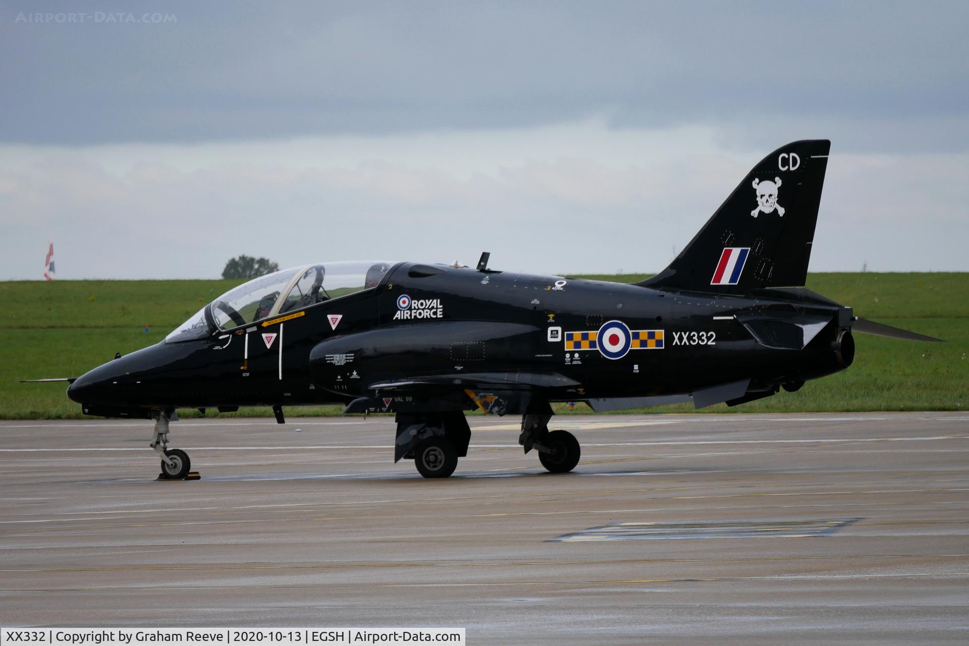 XX332, Hawker Siddeley Hawk T.1A C/N 41H-32156, Parked at Norwich.