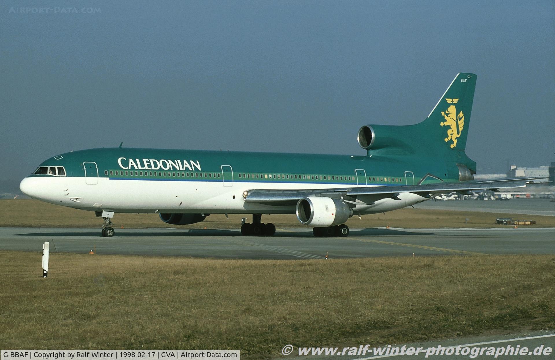 G-BBAF, 1974 Lockheed L-1011-385-1 TriStar 1 C/N 193E-1093, Lockheed L1011-100 - KG CKT Caledonien Airways - 193N-1093 - G-BBDF - 17.02.1998 - FRA