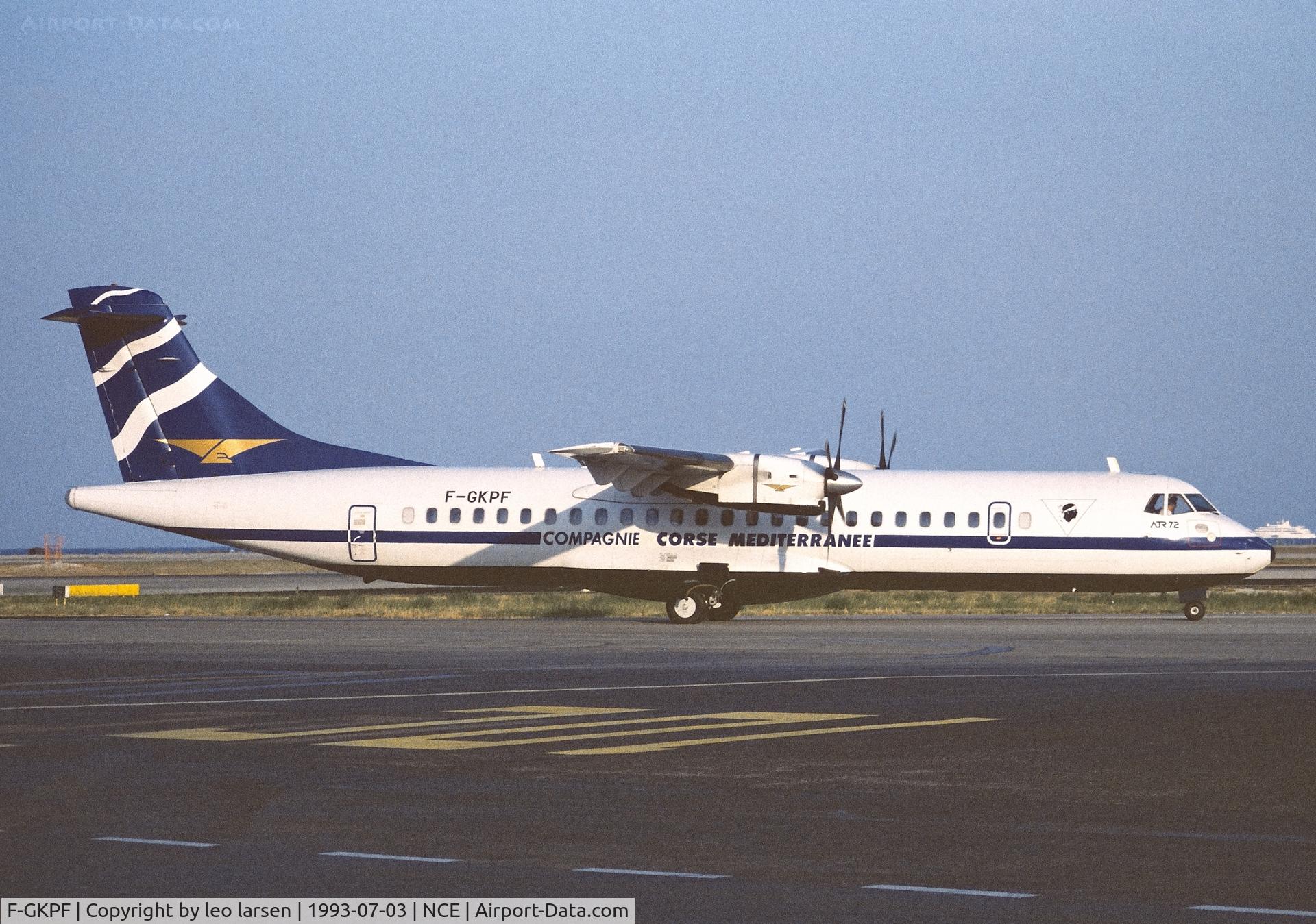 F-GKPF, 1991 ATR 72-202F C/N 222, Nice 3.7.1993