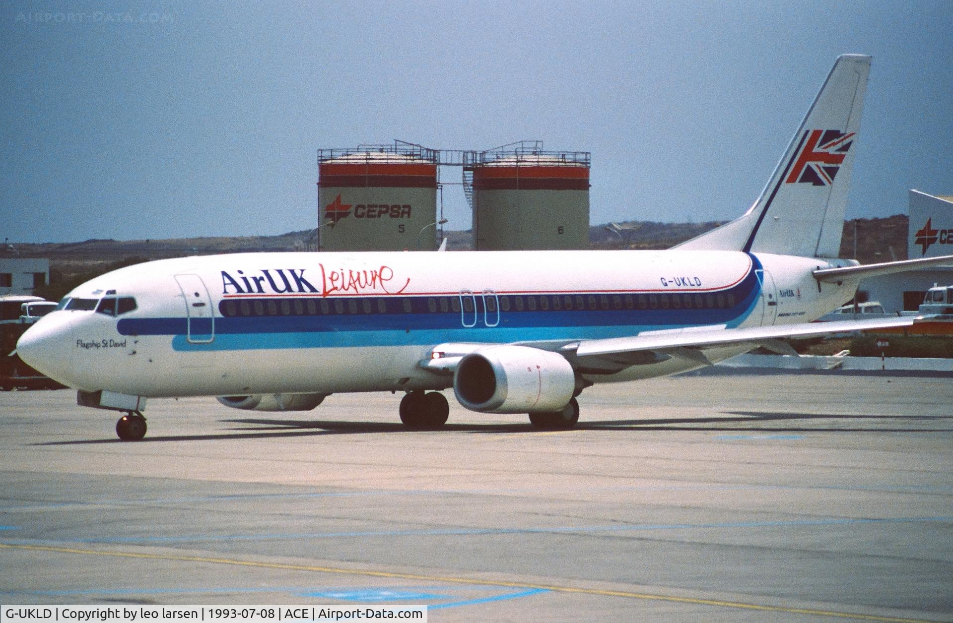 G-UKLD, 1991 Boeing 737-42C C/N 24232, Arrecife 8.7.1993