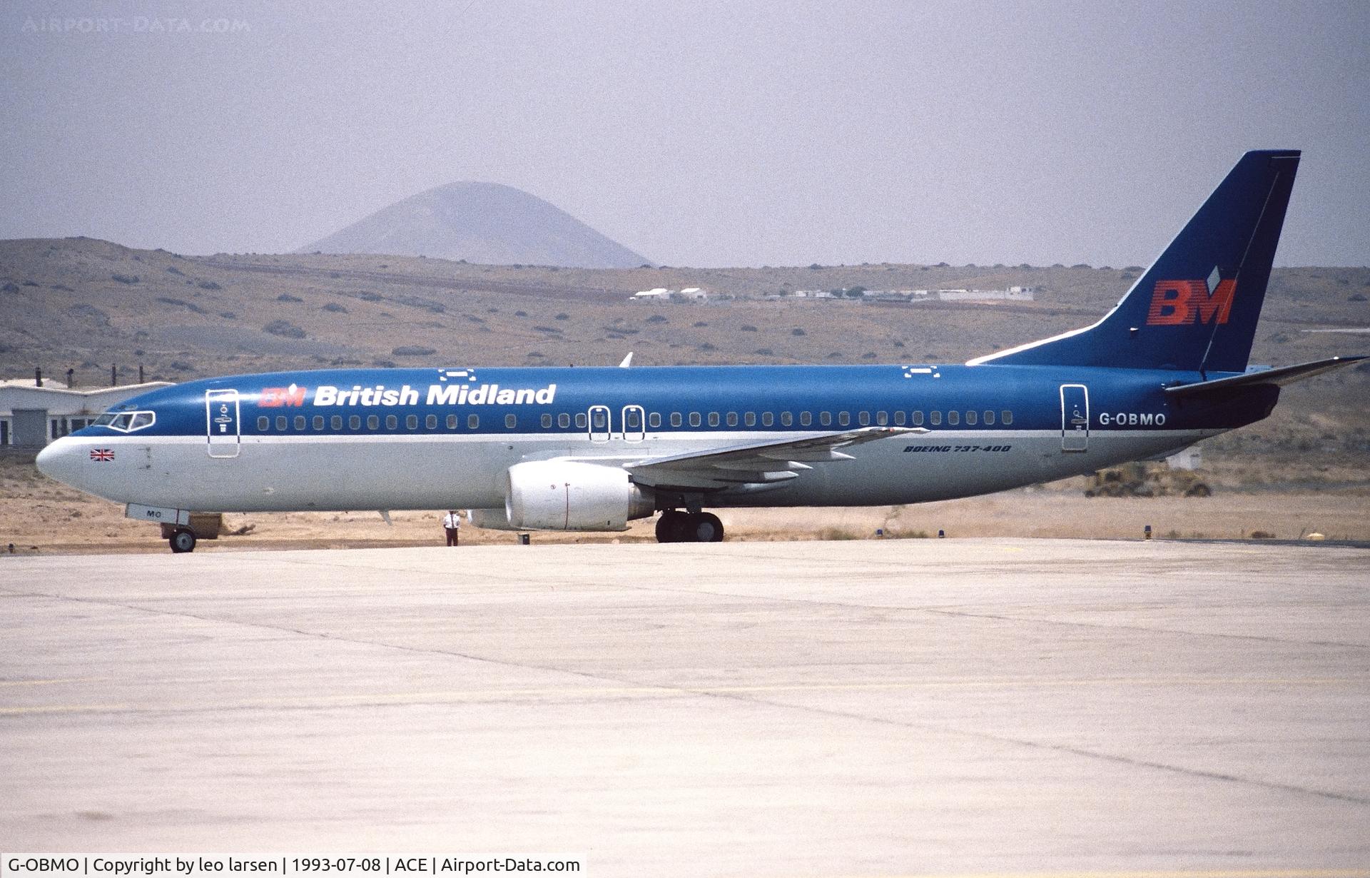 G-OBMO, 1992 Boeing 737-4Q8 C/N 26280, Arrecife 8.7.1993