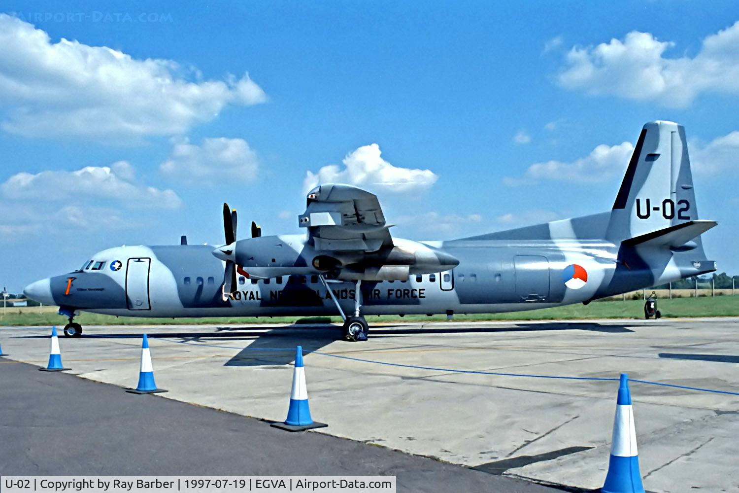 U-02, 1996 Fokker 60UTA-N C/N 20324, U-02   Fokker 60UTA-N [20324] (Royal Netherlands Air Force) RAF Fairford~G 19/07/1997