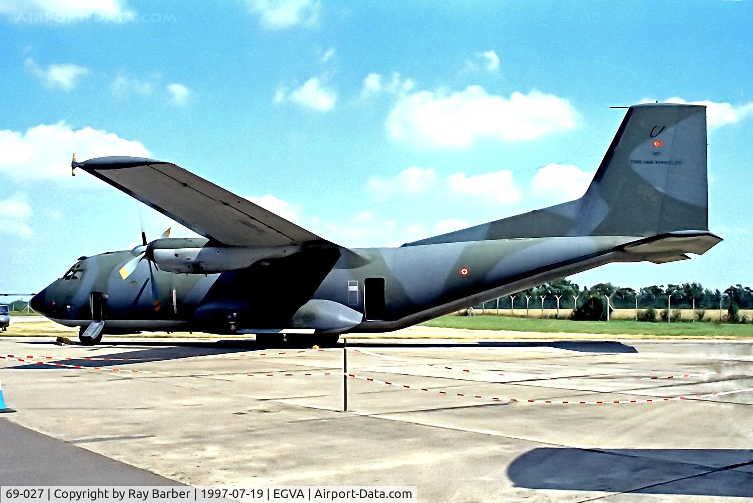 69-027, Transall C-160D C/N D27, 69-027  (027) Aerospatiale Transall C-160D [27] (Turkish Air Force) RAF Fairford~G 19/07/1997