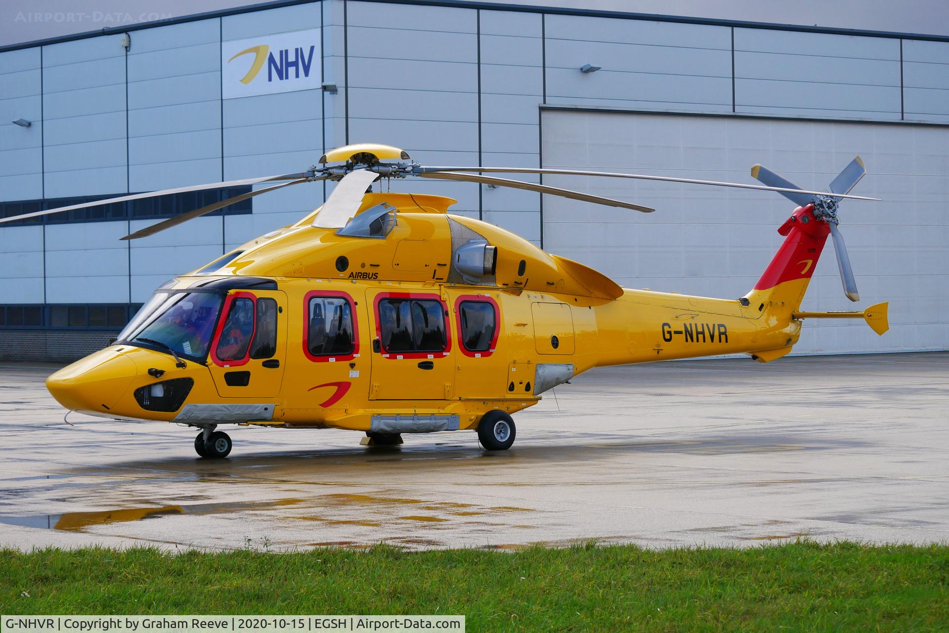 G-NHVR, 2018 Airbus Helicopters EC-175B C/N 5033, Parked at Norwich.