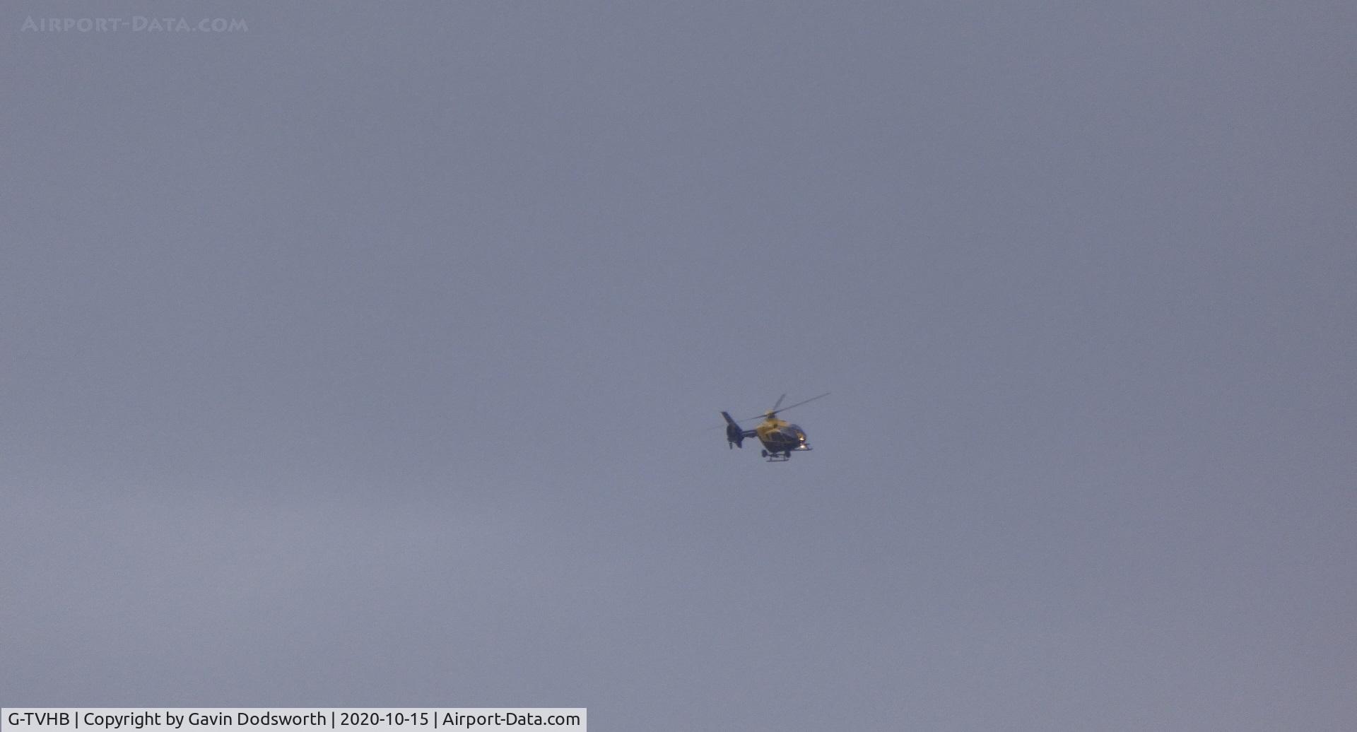 G-TVHB, 2010 Eurocopter EC-135P-2+ C/N 0874, Working in Darlington area on October 15th 2020