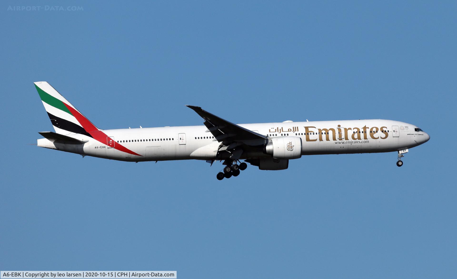 A6-EBK, 2006 Boeing 777-31H/ER C/N 34481, Copenhagen 15.10.2020