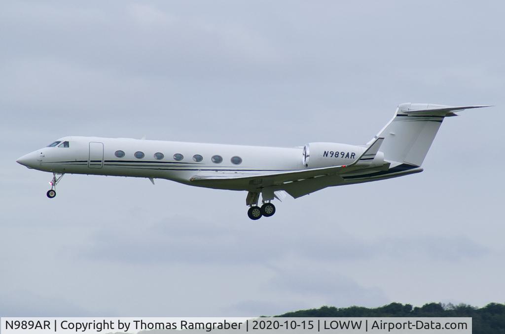 N989AR, Gulfstream Aerospace GV-SP (G550) C/N 5339, private Gulfstream G550